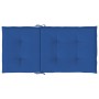 Cojín silla jardín respaldo bajo 6 uds tela Oxford azul