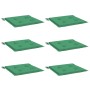 Cojines de silla de jardín 6 uds tela Oxford verde 50x50x3 cm