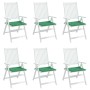 Cojines de silla de jardín 6 uds tela Oxford verde 50x50x3 cm