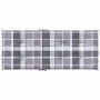 Cojín silla jardín respaldo alto 6 uds cuadros gris 120x50x3 cm