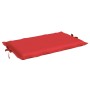 Cojín de tumbona de tela Oxford rojo 186x58x3 cm