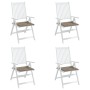 Cojines de silla de jardín 4 uds tela Oxford taupé 50x50x3 cm