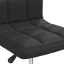 Taburete de cocina de cuero sintético negro