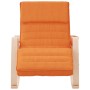 Silla mecedora de tela amarillo oscuro