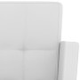 Taburetes de cocina 2 unidades cuero sintético blanco