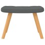 Silla mecedora con reposapiés tela gris oscuro