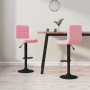 Taburetes de cocina 2 unidades terciopelo rosa