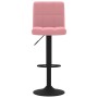 Taburetes de cocina 2 unidades terciopelo rosa