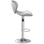 Taburete de cocina cuero sintético blanco