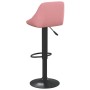 Taburetes de cocina 2 unidades terciopelo rosa