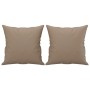 Cojines decorativos 2 uds cuero sintético capuchino 40x40 cm