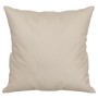 Cojines decorativos 2 uds tela microfibra crema 40x40 cm