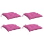 Cojines de silla de jardín 4 uds tela Oxford rosa 50x50x7 cm