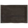 Tablero mesa madera tratada borde vivo marrón 60x40x(2-6) cm