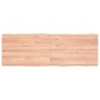 Tablero mesa madera tratada borde natural marrón 120x40x(2-6)cm