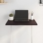 Tablero mesa madera tratada roble borde vivo marrón 60x40x2 cm