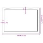 Tablero mesa madera tratada borde vivo marrón 80x50x(2-6) cm