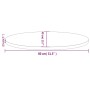 Tablero de mesa ovalado madera maciza de pino 80x40x2,5 cm