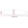 Tablero de mesa ovalado madera maciza de pino 70x35x2,5 cm