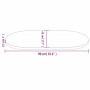 Tablero de mesa ovalado madera maciza de pino 90x45x2,5 cm