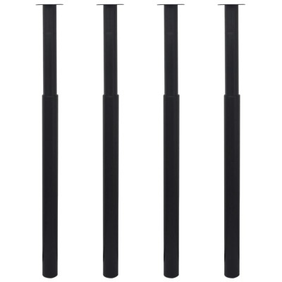 Patas de mesa telescópicas 4 unidades negro 710 mm-1100 mm