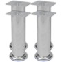 Patas de sofá 8 unidades redondas cromadas 180 mm