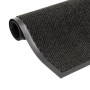 Alfombras de entrada rectangulares de nudo 2 uds negro 90x150cm