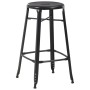 Taburetes de cocina 4 unidades acero negro