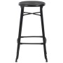 Taburetes de cocina 4 unidades acero negro