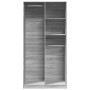 Armario de madera contrachapada gris Sonoma 100x50x200 cm