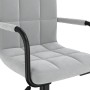 Silla de oficina giratoria de terciopelo gris claro
