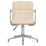 Silla de oficina giratoria de tela color crema