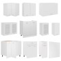 Juego muebles de cocina 11 piezas madera ingeniería blanco