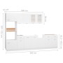 Juego de muebles de cocina 7 piezas madera de ingeniería blanco