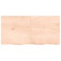 Tablero de mesa madera maciza roble sin tratar 120x60x(2-6) cm