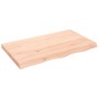 Tablero de mesa madera maciza roble sin tratar 100x60x(2-6) cm