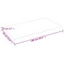 Tablero de mesa madera maciza roble sin tratar 100x60x(2-6) cm