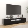Mueble para TV con luces LED negro 180x35x40 cm