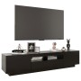 Mueble para TV con luces LED negro 180x35x40 cm