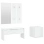 Set de muebles de recibidor madera contrachapada blanco brillo