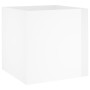 Set de muebles de recibidor madera contrachapada blanco brillo