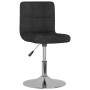 Sillas de comedor giratorias 6 unidades tela negro