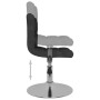 Sillas de comedor giratorias 6 unidades tela negro