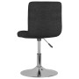 Sillas de comedor giratorias 6 unidades tela negro