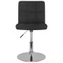 Sillas de comedor giratorias 6 unidades tela negro