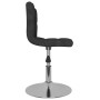 Sillas de comedor giratorias 6 unidades tela negro