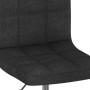 Sillas de comedor giratorias 6 unidades tela negro