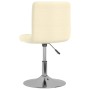 Silla de comedor giratoria tela color crema