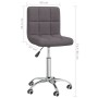 Silla de comedor giratoria tela gris topo