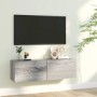 Mueble para TV madera contrachapada gris Sonoma 100x30x30 cm